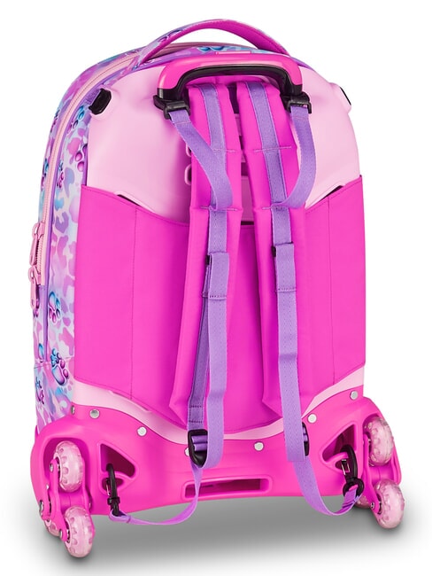 GLOWCAT Sac &agrave; dos &agrave; roulettes d&eacute;tachable lilas doux - Sacs &agrave; dos &agrave; roulettes