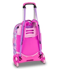 SJGANG GLOWCAT Sac &agrave; dos &agrave; roulettes d&eacute;tachable lilas doux - Sacs &agrave; dos &agrave; roulettes - 4