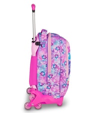 SJGANG GLOWCAT Sac &agrave; dos &agrave; roulettes d&eacute;tachable lilas doux - Sacs &agrave; dos &agrave; roulettes - 5