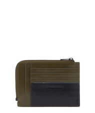 PIQUADRO B2 REVAMP Porte-cartes avec porte-monnaie vert noir - Portefeuilles Homme - 2