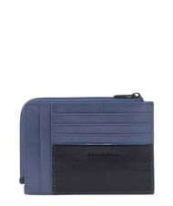 PIQUADRO B2 REVAMP Porte-cartes avec porte-monnaie bleu - Portefeuilles Homme - 2