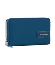 PIQUADRO PQ-RY  Portefeuille zipp&eacute; sarcelle - Portefeuilles Femme - 4