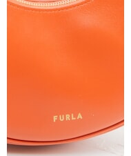FURLA PRIMAVERA Petit sac &agrave; bandouli&egrave;re en cuir de veau mandarine - Sacs pour Femme - 3