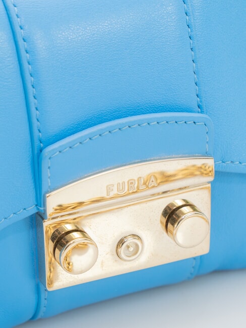 METROPOLIS Mini sac &agrave; bandouli&egrave;re en cuir azur&eacute; - Sacs pour Femme