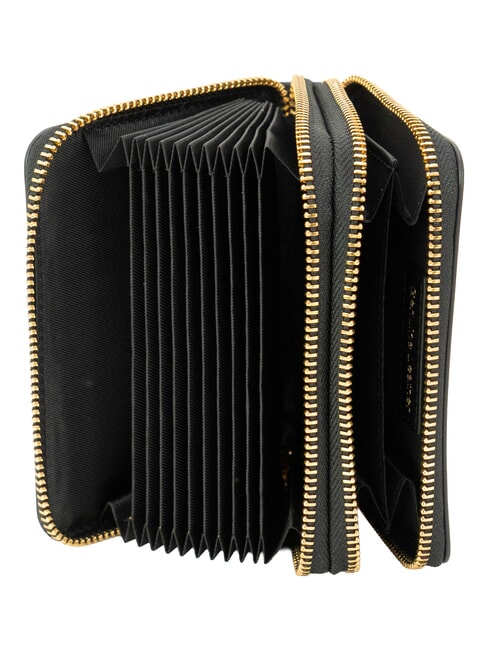 LOVE EMBOSSED Portefeuille en cuir avec porte-cartes Noir - Portefeuilles Femme