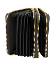 LOVE MOSCHINO LOVE EMBOSSED Portefeuille en cuir avec porte-cartes Noir - Portefeuilles Femme - 2
