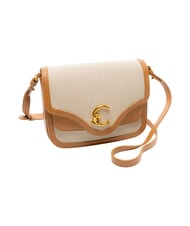 COCCINELLE C-ME CANVAS Mini sac bandouli&egrave;re en cuir r&eacute;cif / p&ecirc;che - Sacs pour Femme - 2