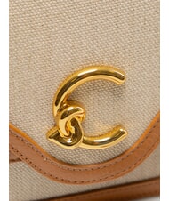 COCCINELLE C-ME CANVAS Mini sac bandouli&egrave;re en cuir r&eacute;cif / p&ecirc;che - Sacs pour Femme - 3