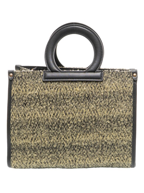 ICONIC WOOL Sac cabas avec bandouli&egrave;re noir/jaune - Sacs pour Femme
