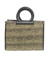 ROCCOBAROCCO ICONIC WOOL Sac cabas avec bandouli&egrave;re noir/jaune - Sacs pour Femme - 3