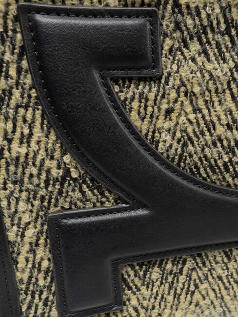 ICONIC WOOL Sac cabas avec bandouli&egrave;re noir/jaune - Sacs pour Femme