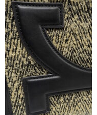 ROCCOBAROCCO ICONIC WOOL Sac cabas avec bandouli&egrave;re noir/jaune - Sacs pour Femme - 4