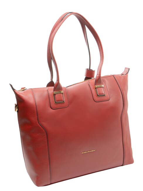 W99  Cabas port&eacute; &eacute;paule, avec bandouli&egrave;re ROUGE - Sacs pour Femme