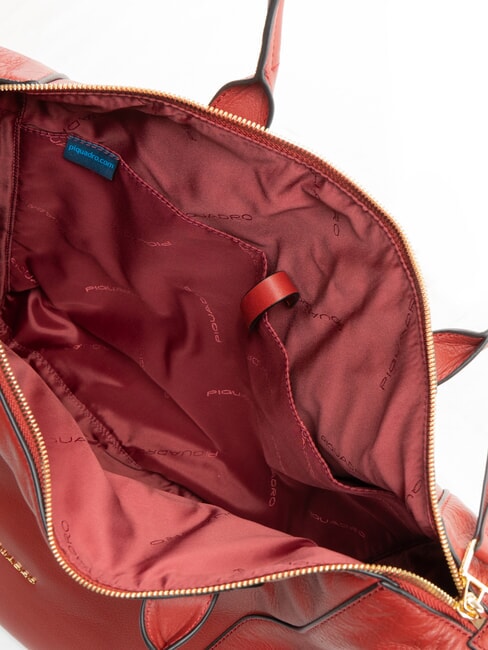 W99  Cabas port&eacute; &eacute;paule, avec bandouli&egrave;re ROUGE - Sacs pour Femme