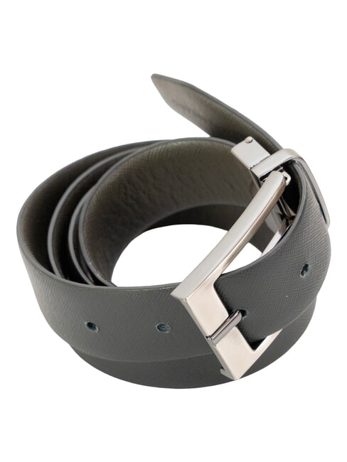 CLASSIC Ceinture en cuir Saffiano, raccourcissable Gris fonc&eacute; / noir - Ceintures