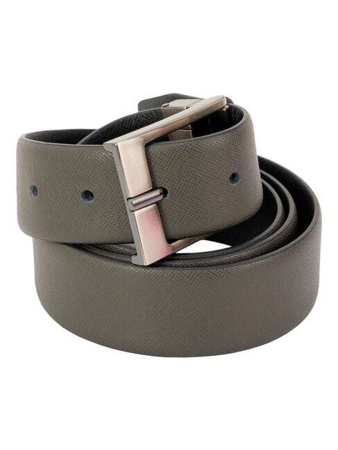 CLASSIC Ceinture en cuir Saffiano, raccourcissable Gris fonc&eacute; / noir - Ceintures