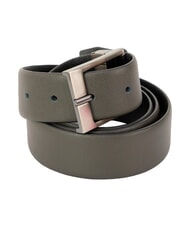 TRUSSARDI CLASSIC Ceinture en cuir Saffiano, raccourcissable Gris fonc&eacute; / noir - Ceintures - 4