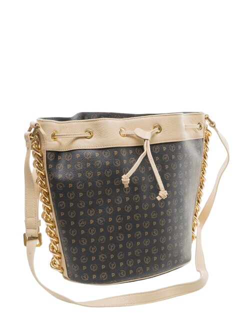 HERITAGE sac seau &agrave; bandouli&egrave;re Noir / Ivoire - Sacs pour Femme