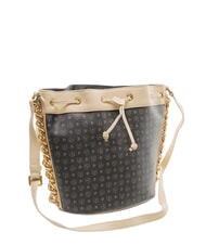 POLLINI HERITAGE sac seau &agrave; bandouli&egrave;re Noir / Ivoire - Sacs pour Femme - 2