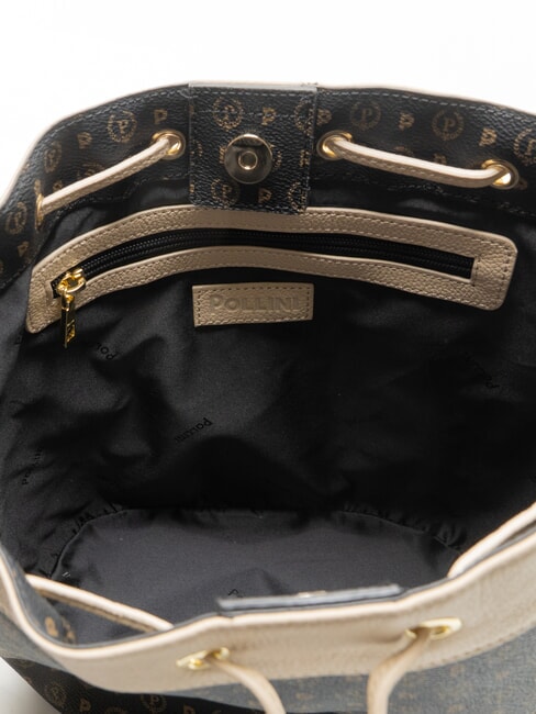 HERITAGE sac seau &agrave; bandouli&egrave;re Noir / Ivoire - Sacs pour Femme