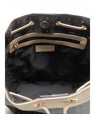 POLLINI HERITAGE sac seau &agrave; bandouli&egrave;re Noir / Ivoire - Sacs pour Femme - 5