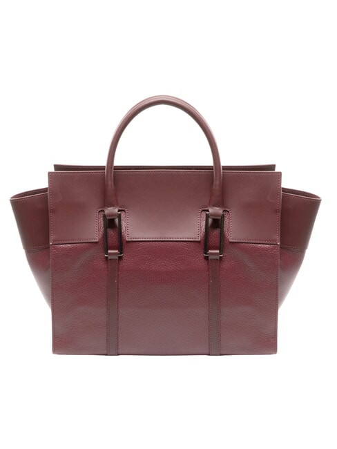 HELLEN Sac &agrave; main en cuir Bourgogne - Sacs pour Femme