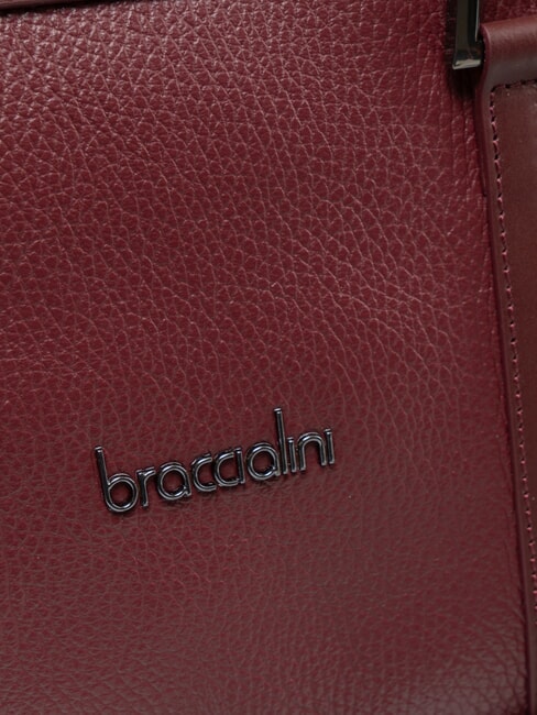 HELLEN Sac &agrave; main en cuir Bourgogne - Sacs pour Femme