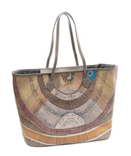 GATTINONI PLANETARIUM Grand sac de courses aquarelle sauvage/ taupe fonc&eacute; - Sacs pour Femme - 2