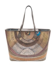 GATTINONI PLANETARIUM Grand sac de courses aquarelle sauvage/ taupe fonc&eacute; - Sacs pour Femme - 4