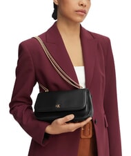 CALVIN KLEIN CK CONVERTIBLE sac bandouli&egrave;re sur noir - Sacs pour Femme - 2