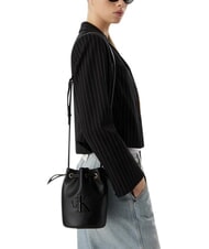 CALVIN KLEIN BOLD CK Sac seau, avec bandouli&egrave;re sur noir - Sacs pour Femme - 2