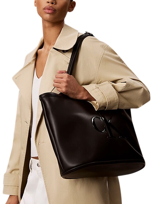 BOLD CK Sac cabas, sac bandouli&egrave;re sur noir - Sacs pour Femme