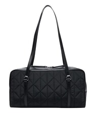 CALVIN KLEIN QUILTED NYLON Le sac bandouli&egrave;re sur noir - Sacs pour Femme - 3