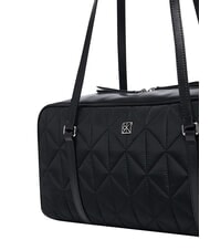 CALVIN KLEIN QUILTED NYLON Le sac bandouli&egrave;re sur noir - Sacs pour Femme - 5