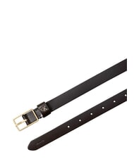 CALVIN KLEIN CLASSIC BUCKLE ceinture en cuir argent d&eacute;licieux/antique - Ceintures - 3