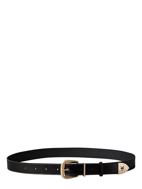 HW END TIP ceinture en cuir noir / or clair antique - Ceintures