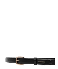 CALVIN KLEIN ESSENTIAL BUCKLE ceinture en cuir noir / or clair antique - Ceintures - 3