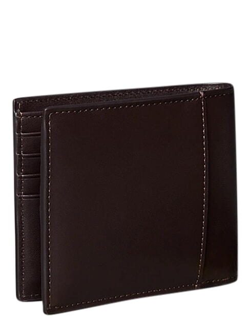RAISED portefeuille en cuir brun fonc&eacute; - Portefeuilles Homme