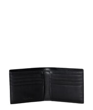 CALVIN KLEIN RAISED portefeuille en cuir sur noir - Portefeuilles Homme - 2
