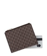 CALVIN KLEIN EMBLEM AOP portefeuille &agrave; double fermeture &eacute;clair aop noir - Portefeuilles Femme - 4