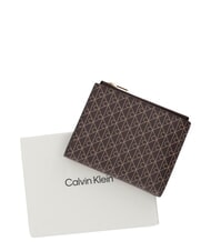 CALVIN KLEIN EMBLEM AOP portefeuille &agrave; double fermeture &eacute;clair aop noir - Portefeuilles Femme - 5
