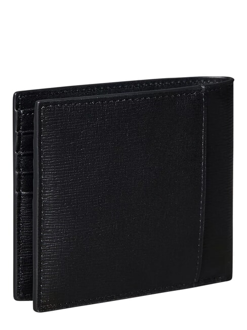 REFINED portefeuille en cuir sur noir - Portefeuilles Homme