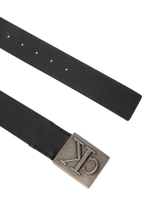 SSNL MONO ceinture en cuir noir/argent antique - Ceintures