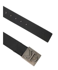 CALVIN KLEIN SSNL MONO ceinture en cuir noir/argent antique - Ceintures - 3