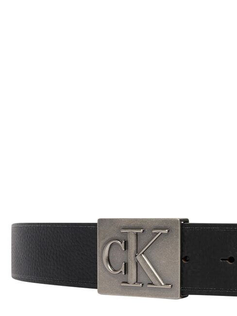 SSNL MONO ceinture en cuir noir/argent antique - Ceintures