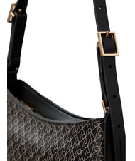 CALVIN KLEIN EMBLEM AOP Sac bandouli&egrave;re ajustable aop noir - Sacs pour Femme - 5