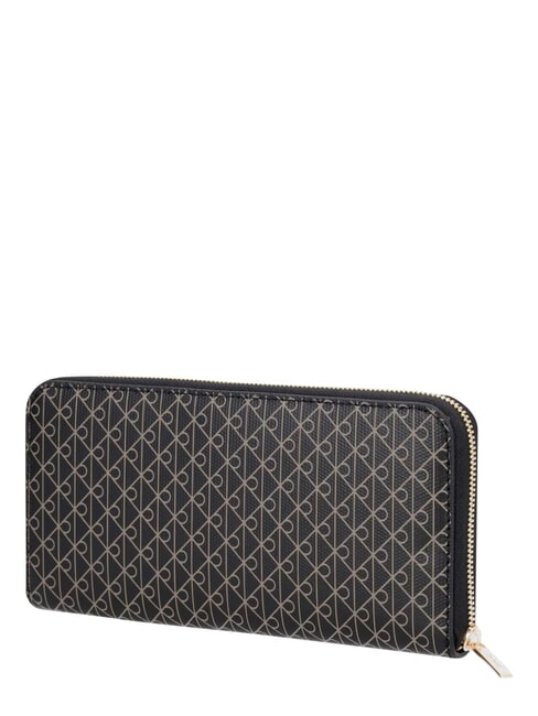 EMBLEM AOP portefeuille zipp&eacute; aop noir - Portefeuilles Femme