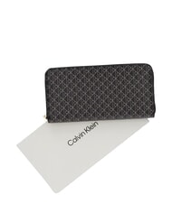 CALVIN KLEIN EMBLEM AOP portefeuille zipp&eacute; aop noir - Portefeuilles Femme - 3
