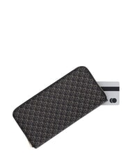 CALVIN KLEIN EMBLEM AOP portefeuille zipp&eacute; aop noir - Portefeuilles Femme - 4