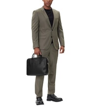 CALVIN KLEIN RAISED Sac pour ordinateur portable, avec bandouli&egrave;re sur noir - Porte Documents Travail - 2